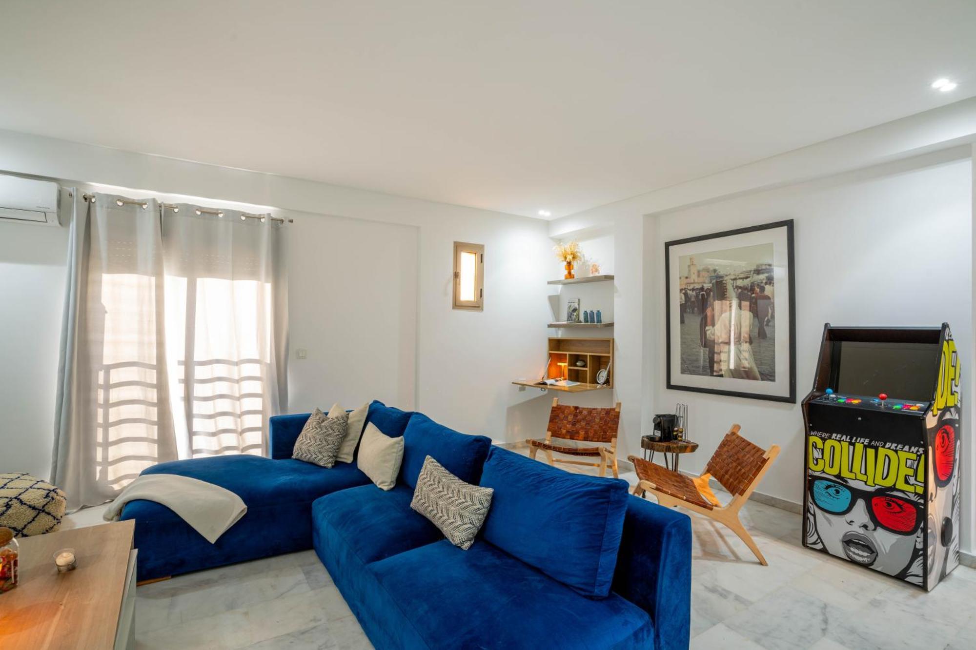 شقة New ! Unique Equipped Flat In The Heart Of Marrakech مراكش المظهر الخارجي الصورة