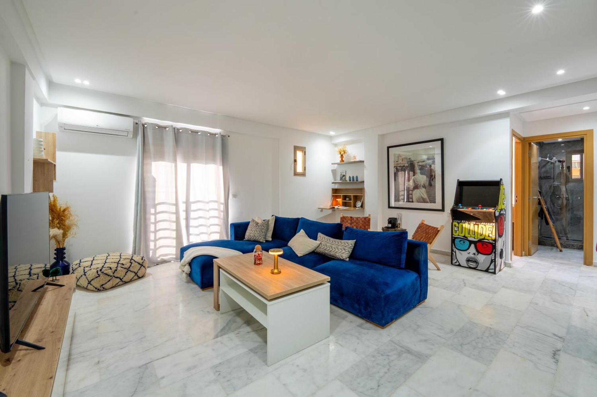 شقة New ! Unique Equipped Flat In The Heart Of Marrakech مراكش المظهر الخارجي الصورة