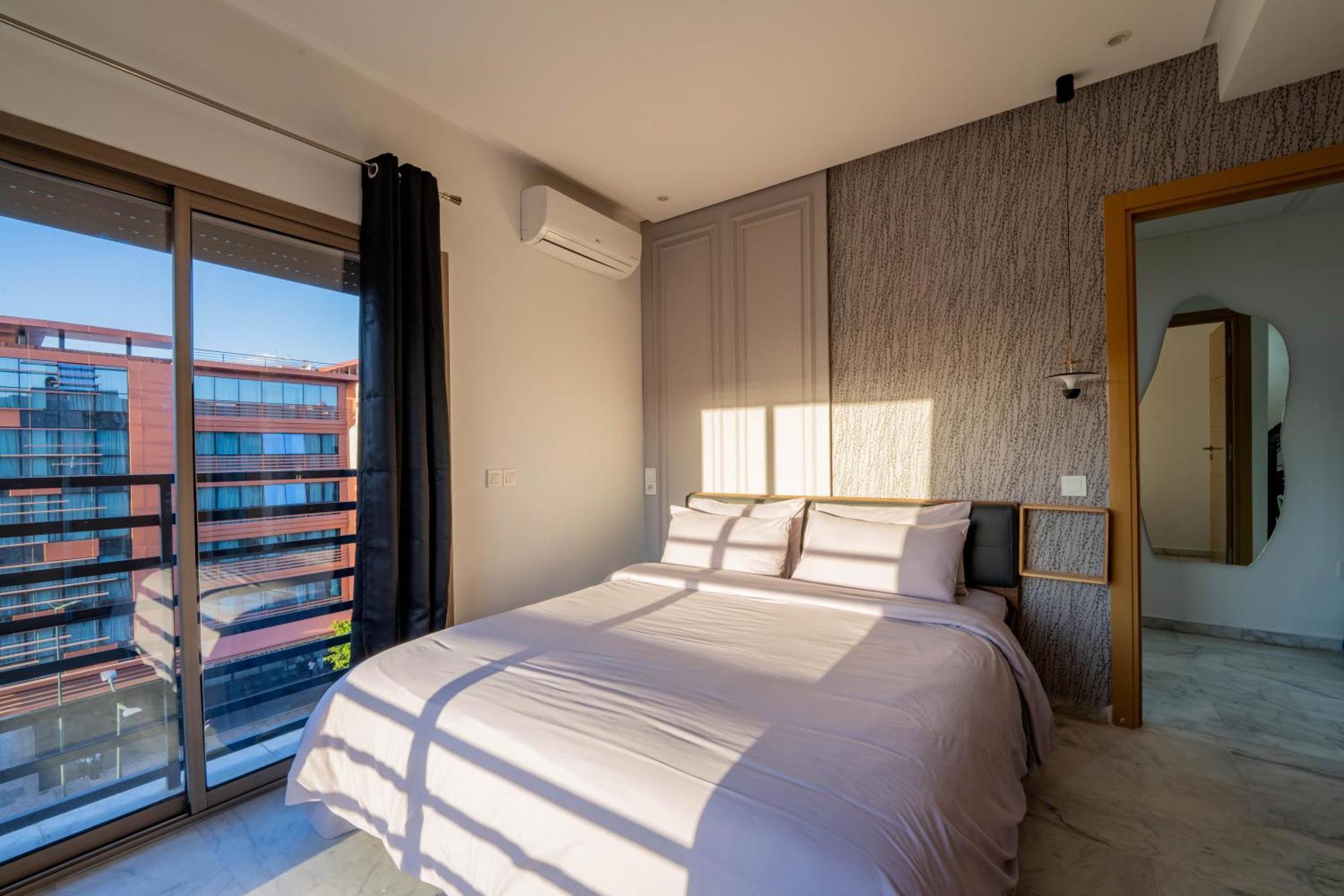 شقة New ! Unique Equipped Flat In The Heart Of Marrakech مراكش المظهر الخارجي الصورة