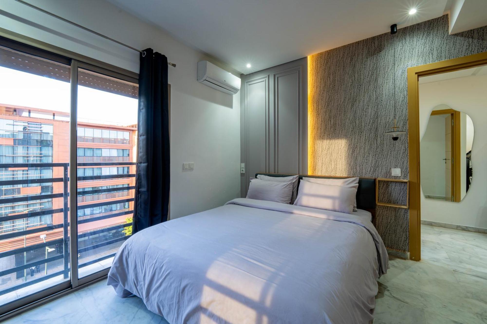 شقة New ! Unique Equipped Flat In The Heart Of Marrakech مراكش المظهر الخارجي الصورة